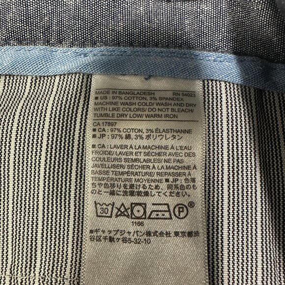 Banana Republic Pants Mens 36 Aiden Chino Blue Cotton Pockets Straight Leg - Picture 5 of 7